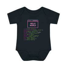 Load image into Gallery viewer, Hello World - Infant Baby Rib Bodysuit
