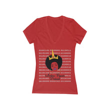 Load image into Gallery viewer, Women's Jersey Short Sleeve Deep V-Neck Tee