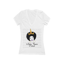 Load image into Gallery viewer, Women's Jersey Short Sleeve Deep V-Neck Tee