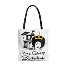 Load image into Gallery viewer, Young, Gifted, and Blackademic - Tote Bag